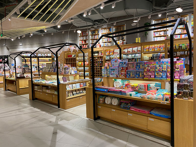 廣州得力文具店貨架,文體用品貨架,晨光文具展柜
