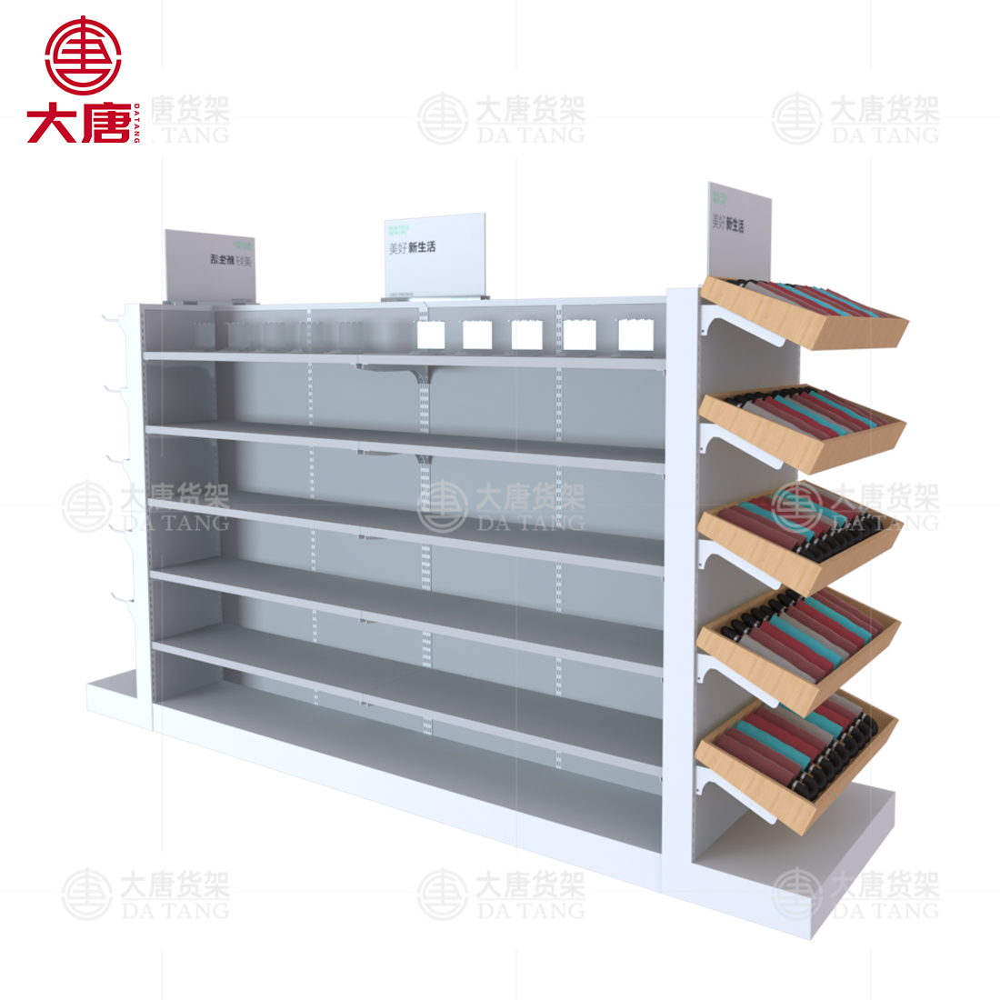定制小百貨貨架,定制精品貨架,10元店貨架,大唐貨架廠