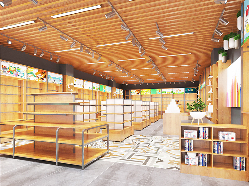 定制文具店展示架廠家,文具店陳列架定制,文體店展示柜