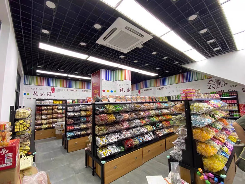 蘿崗進口零食貨架,食品店貨架,散裝零食貨架,大唐展示貨架