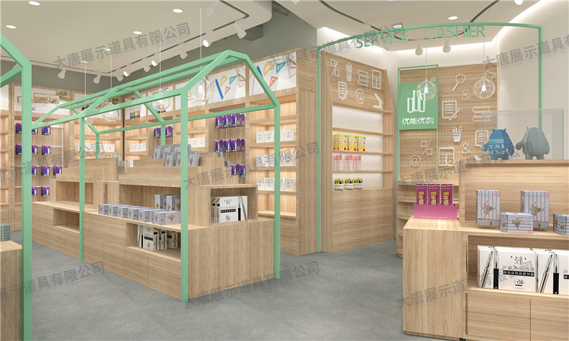 肇慶文體店貨架,文具店貨架,鋼木貨架