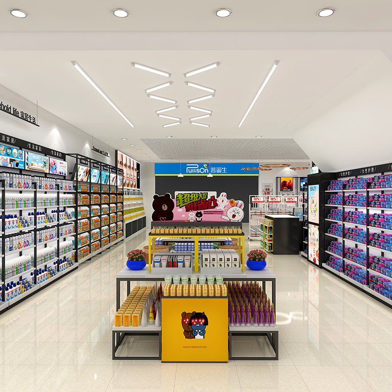 輕奢彩妝展示柜化妝品展示架精品面膜香水陳列架專柜品牌雙面貨架